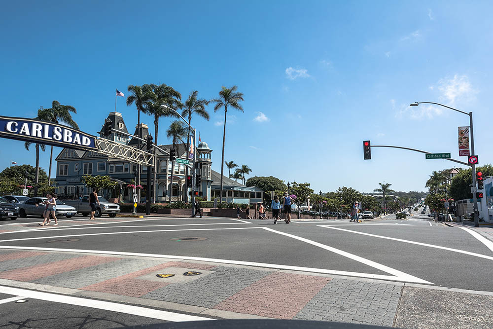 The famous Carslbad downtown sign in Carlsbad CA - courtesy of Carlsbad Divorce Attorney Paul J. Ryan at Ryan Family Law